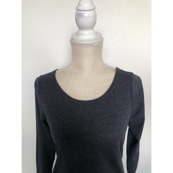 Chaser Granite Macrame Long Sleeve Top - M - Picture 2 of 5